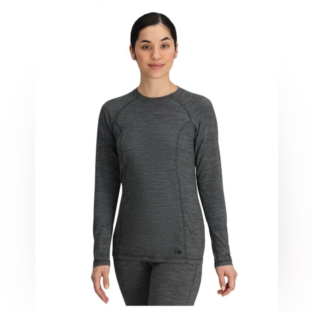 Outdoor‎ Research Alpine Onset Merino 150 Baselayer Crew Charcoal Leggings L NWT